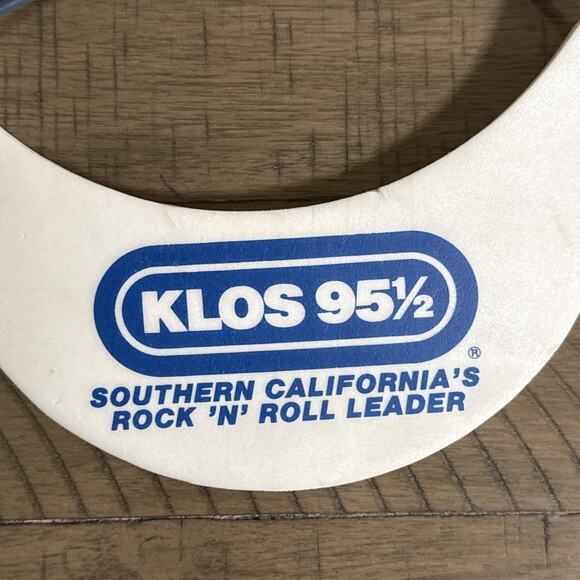 Vintage 80s KLOS 95 1/2 Southern California Rock Radio Foam Visor - Picture 3 of 7